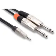 Hosa Technology HMP-010Y 1/8" TRS to Dual 1/4" TS Stereo Breakout 10 feet