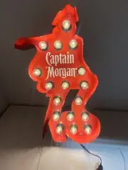 Captain Morgan Rum Sign 32”x29” Liqor Display Sign Man Cave Tiki Bar