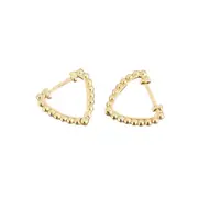 ANYCO Earrings Gold Plated Minimalist Beads Triangle Ear Buckle For Women Girl Teen Fine Fashion Stylish Accessories Jewelry Gifts