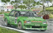 Bathurst 1984 Ford XE Falcon Dick Johnson Greens Tuf flag/banner 150cm x 95cm
