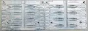 Aluminum fishing soft bait mold - 3" x 8 cavities ribbed double tail bait mold