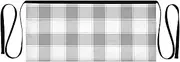 [Joitme] Classic Plaid Gray White Server Apron Men with Pockets, Aprons for Men Chef, Server Apron with Pockets, Classic Plaid Gray White
