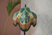 Lampshade vivian secret garden hand-stitched table lampshade floor lampshade