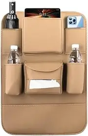 ATATHXHQay Car Accessories Universal Car Seats Organizer with Tray Tablet Holder Multi-Pocket Storage Automobiles Interior Stowing Tidying(Beige1)