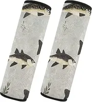 Car Seat Belt Covers Set of 2 Soft Car Safety Seat Belt Strap Shoulder Pad for Women Men Kids M Beauty Snapper Fishes