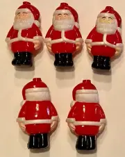 5 Santa Ornaments / String Light Covers Enhancers String Lights Not Included