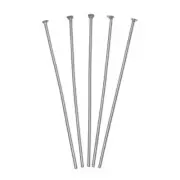 50 Pcs Flat Head Pin Pins - STAINLESS STEEL - 40x0.7mm (J079W065)