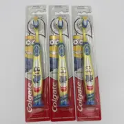 Colgate Minions Blue Extra Soft Bristles Kids Suction Cup Toothbrush NEW 3-pack