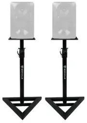(2) Rockville Adjustable Studio Monitor Speaker Stands For Mackie MR624 Monitors