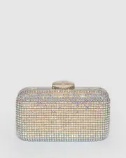Multi Colour Penelope Hardcase Clutch Bag