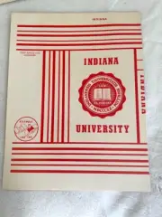Vintage Paper Book Cover College/University Theme INDIANA