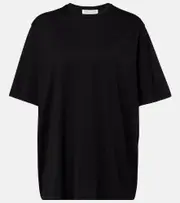 [The Frankie Shop] The Frankie Shop Harper cotton jersey T-shirt AU 14 black