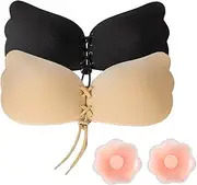 [Generic] Cute Lingerie Strapless Bra Backless Bra Bra with 2 Piece Design Perfect for Evening Dresses Swimsuits Yes Daddy Panties and Bra
