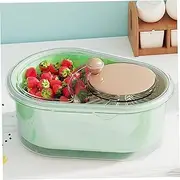 Fruit Washer, Efficient Rotary Fruit Washer Spinner Bowl with Brush, Manual Portable Vegetable Wash with Lid, Easy-to-Use Kitchen Appliance, Spinner Bowl, and Strainer