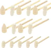 Totority 15pcs Mini Wooden Hammer for Fun Childrens Plaything Enhances Hand Eye Coordination Grabbing Skills