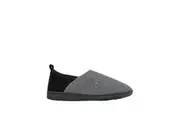 Grosby Mens Bryan Grey/Black Slippers Shoes Casual Slip On Moccasins