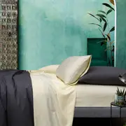 Bedding King 1000TC Cotton Rich Stripe Sheet Set - Ivory