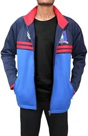 [Albino Fashion] Mens Track Lightweight Sports Jacket | Football Track Jacket | Football Coach Track Blue Polyester Jacket