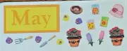 Creative Memories May Flowers Gardening Seeds Spring Stickers Scrapbook Journal