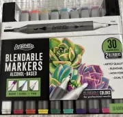 ArtSkills Dual-Tip Blendable Alcohol Marker Set, 30-Count