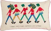 Mud Pie Nutcrackers Pillow, 12" x 20", TAN
