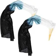 [SUPVOX] 2pcs Dance Fan Dancing Fan Silk Dancing Long Silk Fan Kung Fu Tai Chi Fan Imitated Silk Japanese Fan Stage Fan Silk Hand Fan Chinese New Year Fan Asian Fan Worship Praise