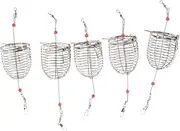 NOLITOY Stainless Steel Bait Cage Bait Basket Fishing Cage Fishing Lure Bait Fishing Cage Bait Cage Fish Mullet Bait Cage Lure Bait Fishing Cage Basket Bait Fishing Bait Bait Red