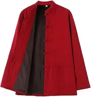 [MRYBD] Winter Velvet Warm Tang Suit Men Hanfu Chinese Traditional Clothes, Martial Arts Suit Kung Fu Uniform
