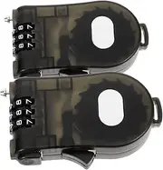 YARNOW Travel Safe 2 Pack Retractable Combination Locks for Suitcases Luggage Locks -Compliant