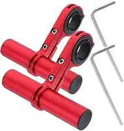 CLISPEED 2pcs Bike Handlebar Extender Rack Multi Function Aluminum Alloy Extension Bar for Mountain and Road Bicycles Lightweight Easy to Install Durable Bike Stem Riser
