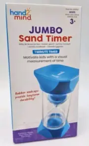 Brand New hand2mind Jumbo 1 Minute Sand Timer with Soft Rubber End Caps Ages 3+
