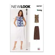Easy Misses' Sleeveless Top and Midi Skirt Sewing Pattern Kit, Design Code N6...