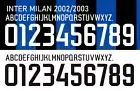 Name&Number Set For Inter Milan 2002/2003 Home/Away Top Football Soccer