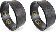 Mellisso 2X Yoga Wheel Natural Yoga Auxiliary Wheel Massage Mandala Pattern Wheel Backbend Artifact Yoga Circle