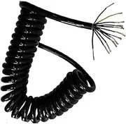 Spiral Telescopic Spring Coiled Cable Wire, 20AWG 18 Cores Spiral Spring Cable Stretch 1-15 Meters Telescopic Wire(Stretch 9 Meter)