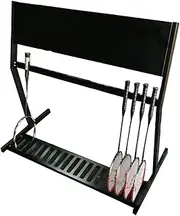 Tennis Racquet Storage Rack.Black Badminton Racket Display Rack.Tennis Racket Holder.for Gym School Club Gymnasium Training Ground Office Lounge