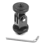 360° Rotatable Cold Shoe 1/4 Screw Base Fixed Adapter Mounting Bracket For GoPro