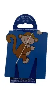 The Toy Workshop - Wooden Magnetic Jungle Alphabet Letter - Blue "M” Monkey