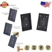 40-Pack Black Anti-UV Deck Railing Connectors with 304 Stainless Steel Screws