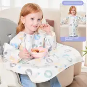 Clean Feeding Bib for Baby Boys Girl 8M-5Y Waterproof Bib Apron Smock with Table