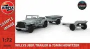 Airfix A02339 - 1/72 Willys Jeep, Trailer & 6Pdr Gun - Neu