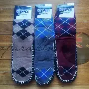3 PRS MEN Bed Socks Slipper Home Non-slip Moisture Wicking Warm Soft