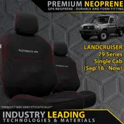 Toyota Landcruiser 79 Series Single Cab (Sep 2016+) Premium Neoprene 2x Front Seat Covers (Made to Order)