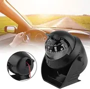 Weathering, Portable Self Glue Compass Ball with a Magnifying Glass Pointer for Car Truck Boat, The Dashboard with Black Plastic