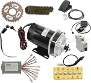 YC Yier 48V 600W Brushed DC Electric Motor Controller Sprocket Kit Gear Motor Foot Pedal 420 Sprocket for Electric Bicycle Tricycle Kit Go Kart Quad E Bike ATV Scooter Drift Trike