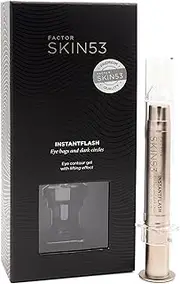 Q77 + FACTOR SKIN 53 INSTANTFLASH | Eye Contour Gel | Lifting Effect | Anti-Wrinkle | Dark Circle Corrector | Men's and Women's Eye Contour | With Vitamin E