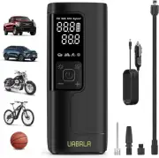 Upgraded 12V Tire Inflator with Battery & Work Light - Ideal for Emergencies