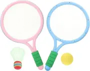 Sosoport 1 Set Badminton Racket Set with Rackets Balls Lightweight Durable Outdoor Sports for Over Years for Family Fun and Parent Bonding