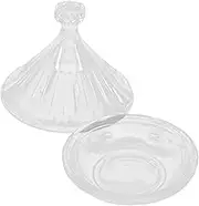 COLLBATH Glass Candy Dish with Lid Decorative Storage Bowl for Sweets Nuts and Treats Elegant Container for Home Kitchen Office for Gatherings and Events