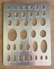 Cabochon Template - Laser Cut Aluminium - Standard Oval Setting Sizes